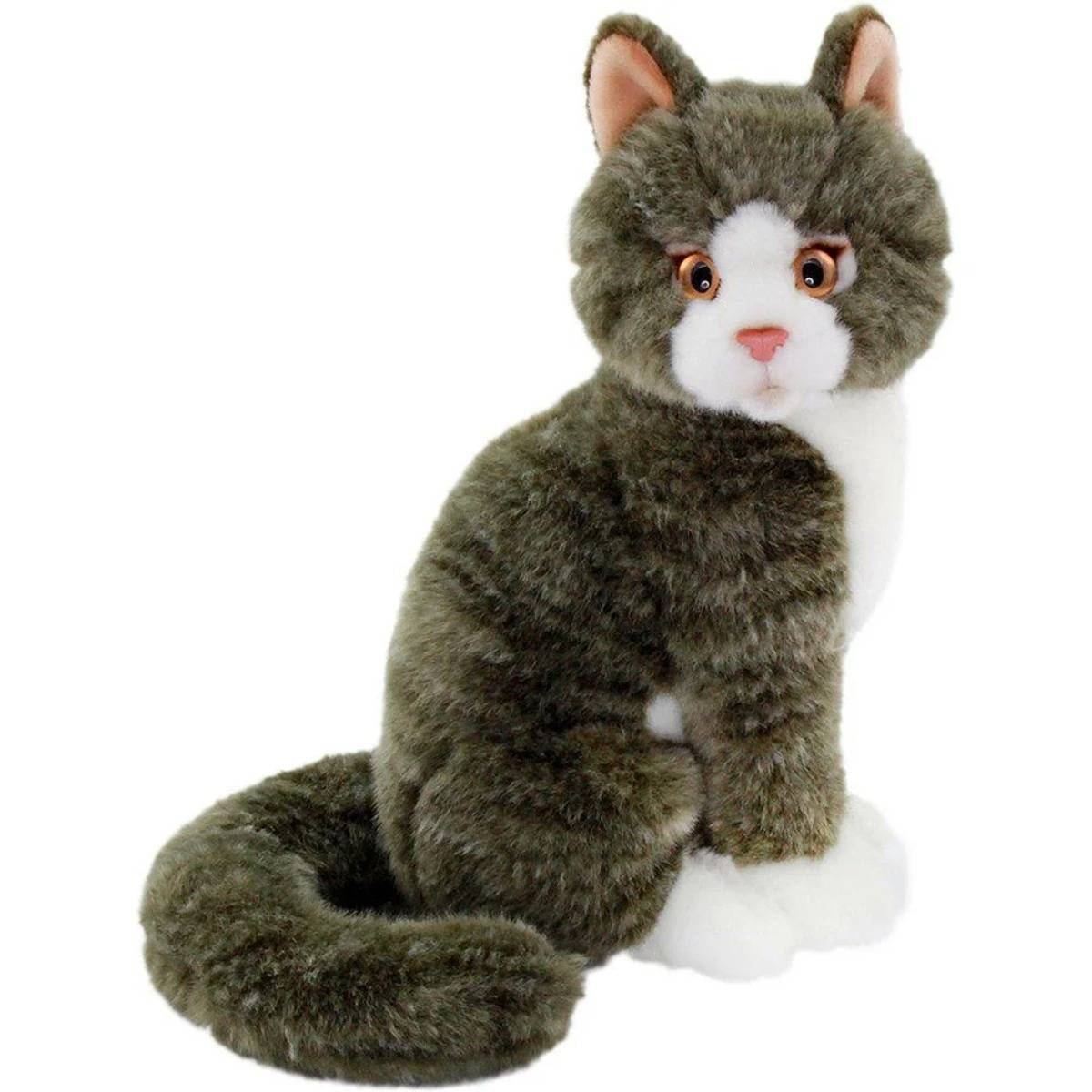 Animals Of The World Oturan Gri Kedi Peluş 22 Cm