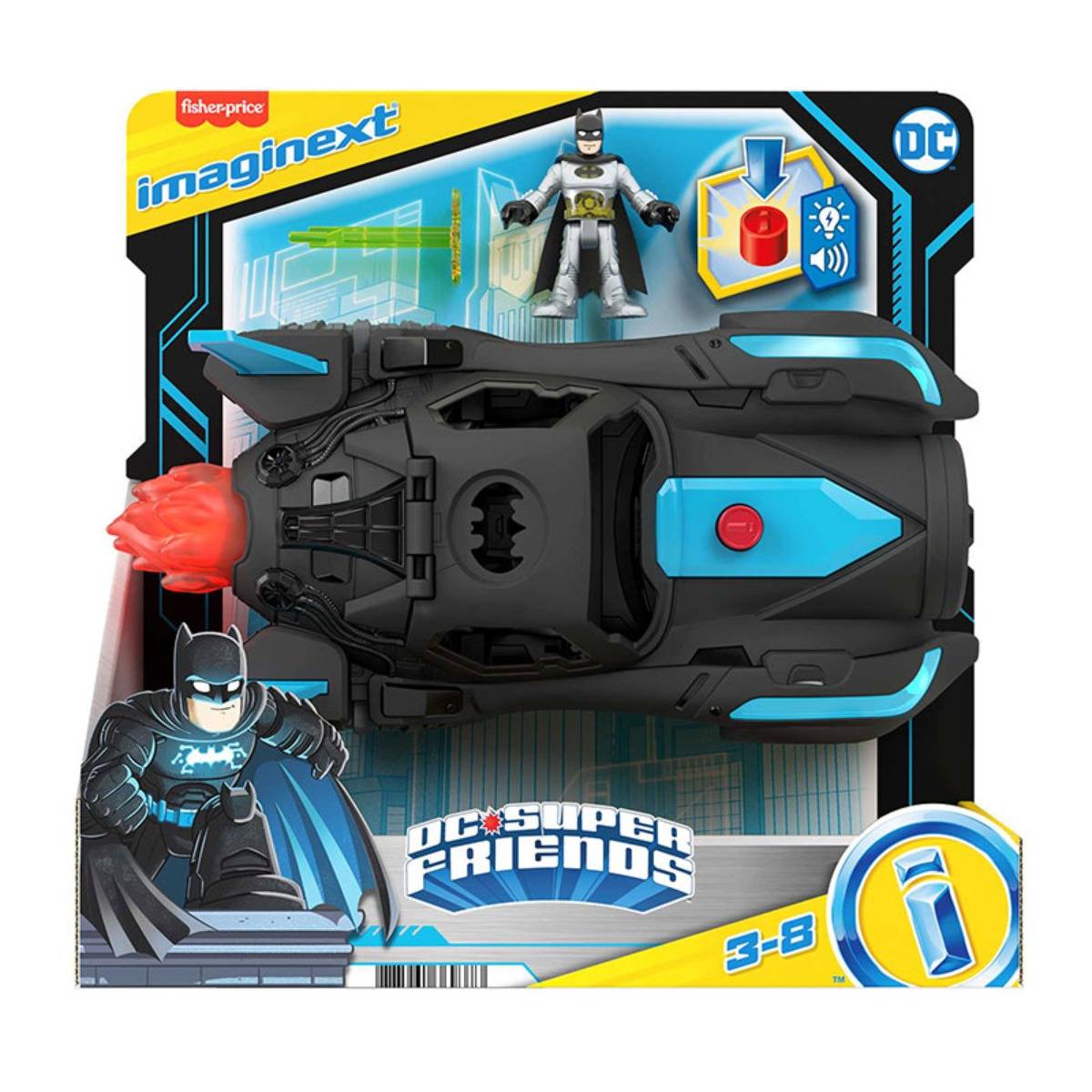 Fisher-Price Imaginext DC Super Friends Işıklı Sesli Batmobil