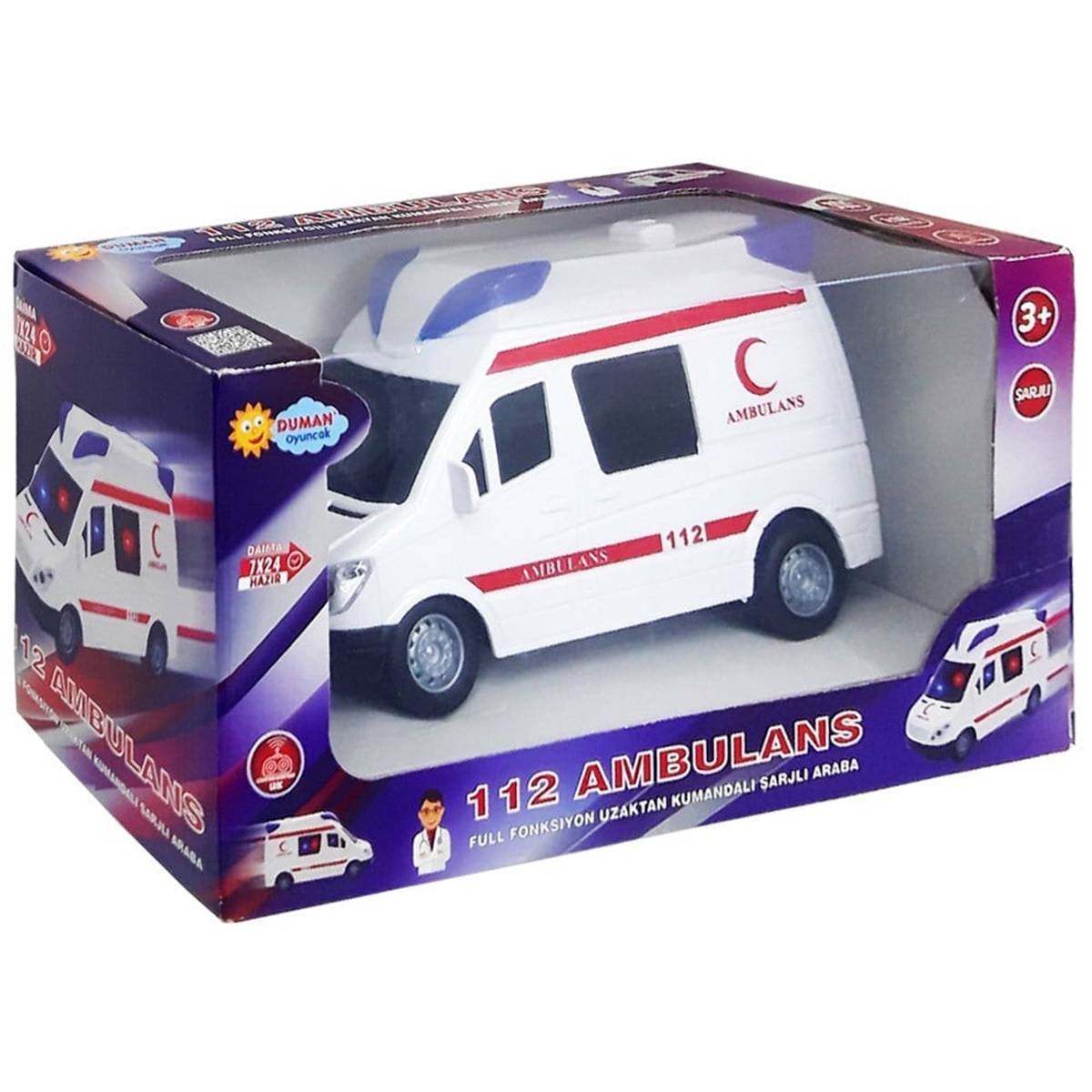 Uzaktan Kumandalı Şarjlı Full Fonksiyon Ambulans