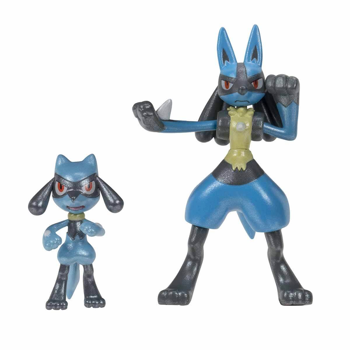 Pokemon Eklemli Evolution İkili Figür Seti - Riolu ve Lucario