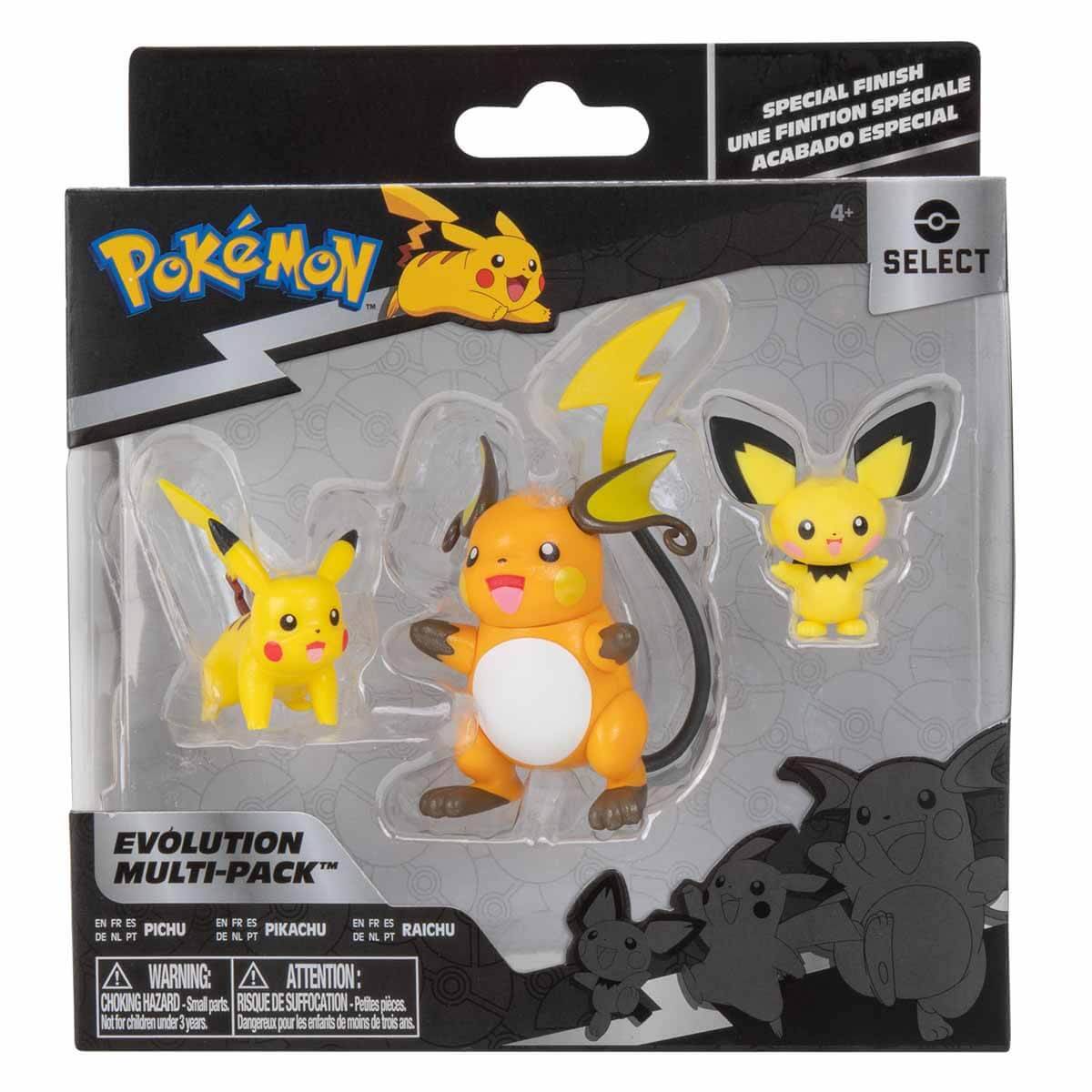 Pokemon Eklemli Evolution Pikachu Üçlü Figür Seti