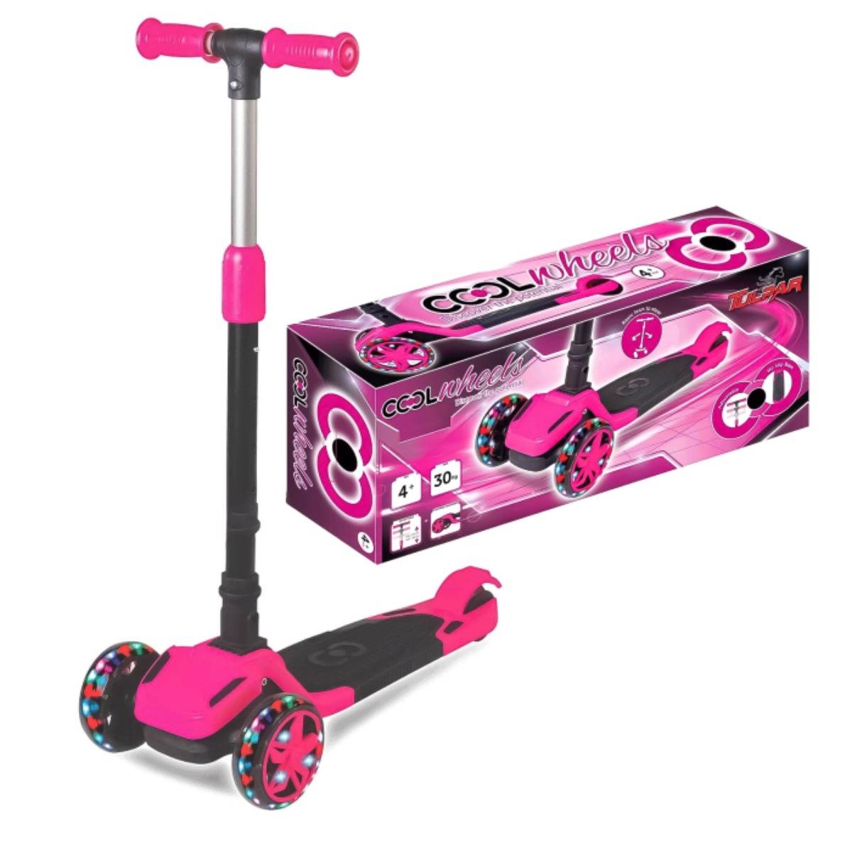 Furkan Toys Cool Wheels Işıklı Star Scooter Pembe (3-5 Yaş)