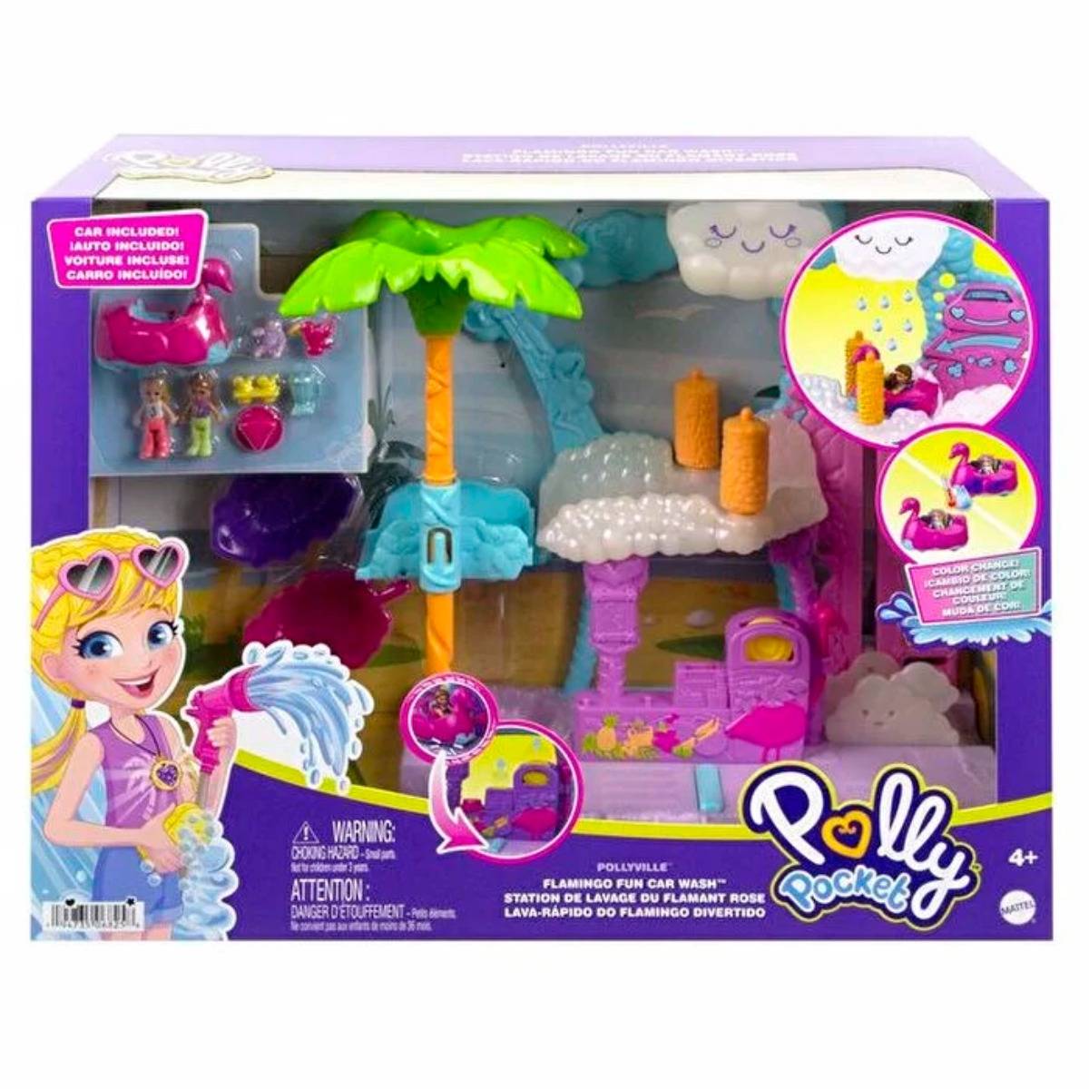 Polly Pocket Flamingo Araba Su Eğlencesi Seti