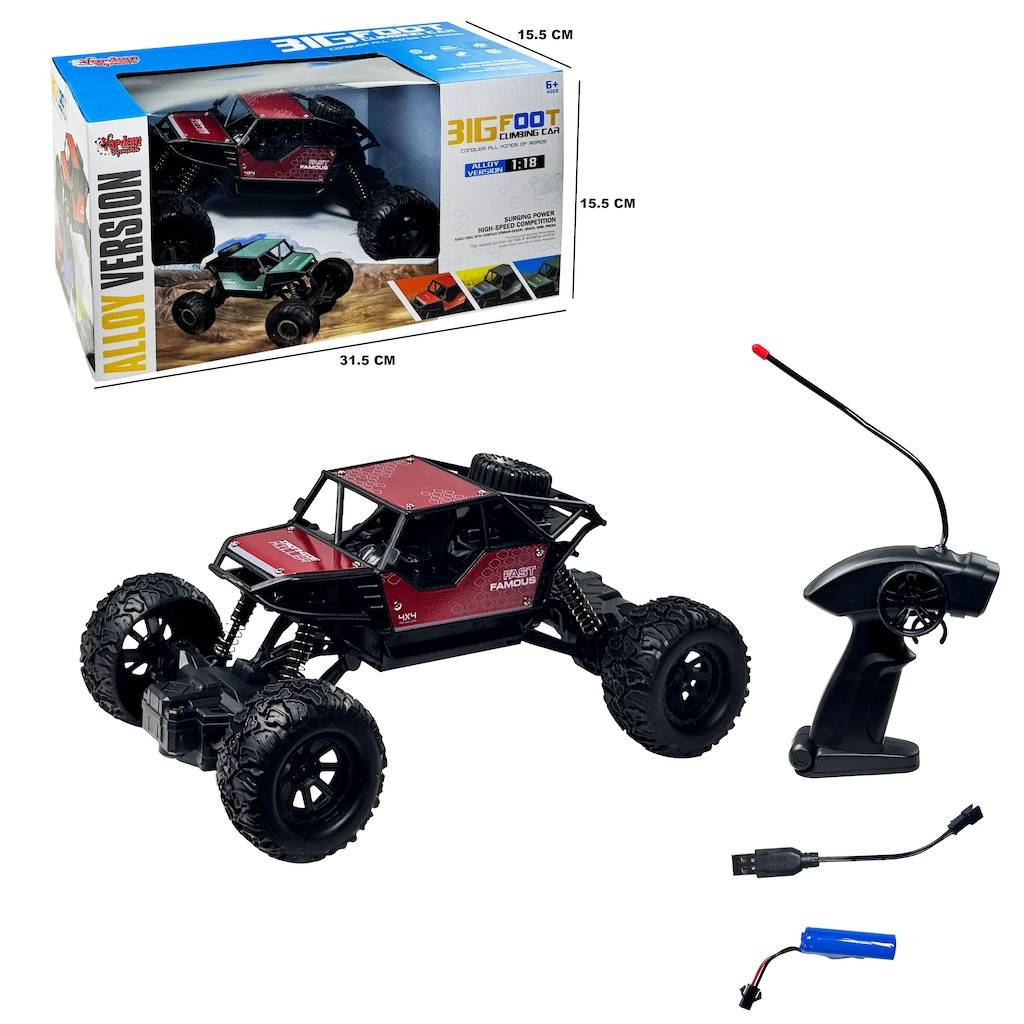 Uzaktan Kumandalı Araba 1/18 Şarjlı Bigfoot Climber Jeep