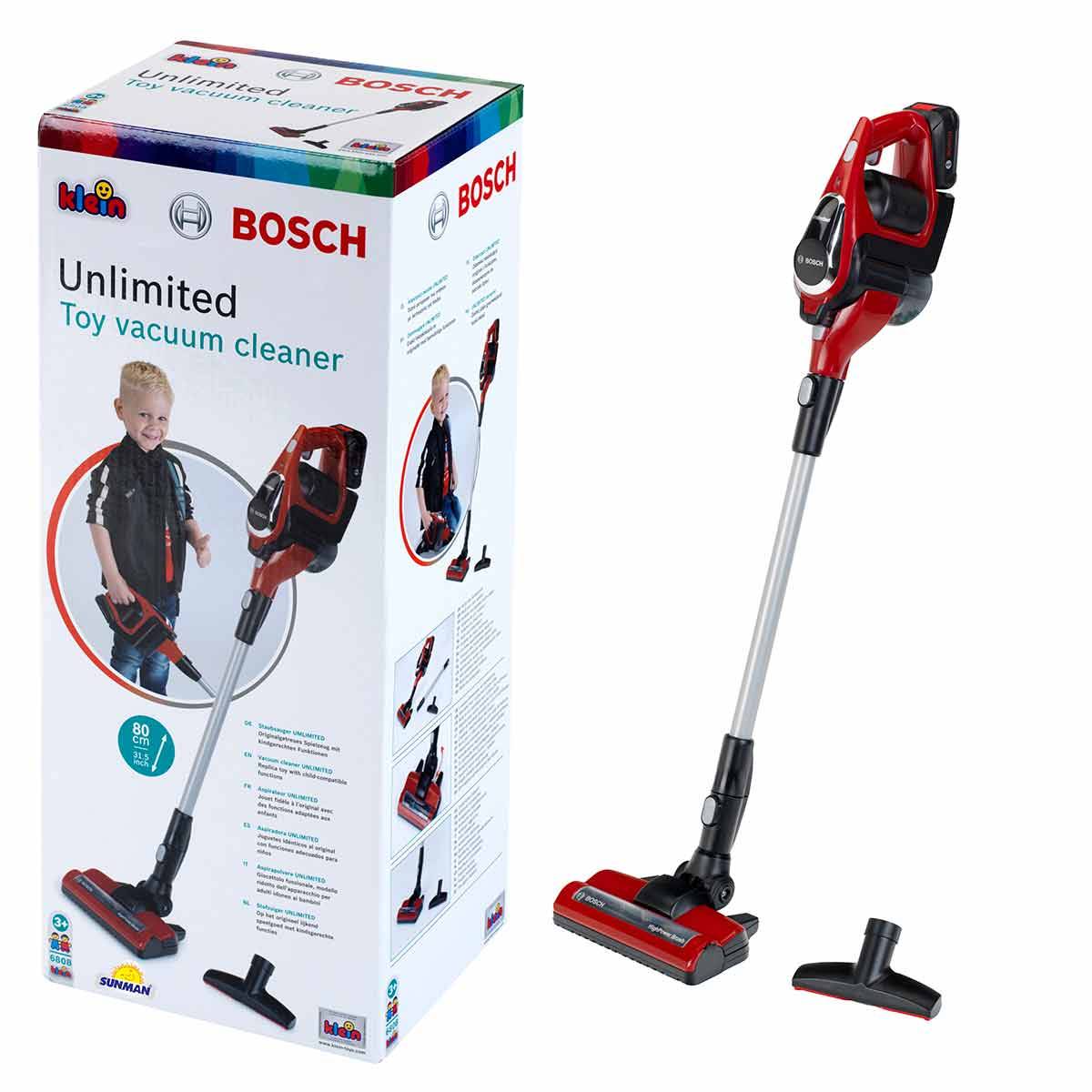 Bosch Unlimited Sesli Ve Işıklı Oyuncak Dikey Süpürge Kırmızı