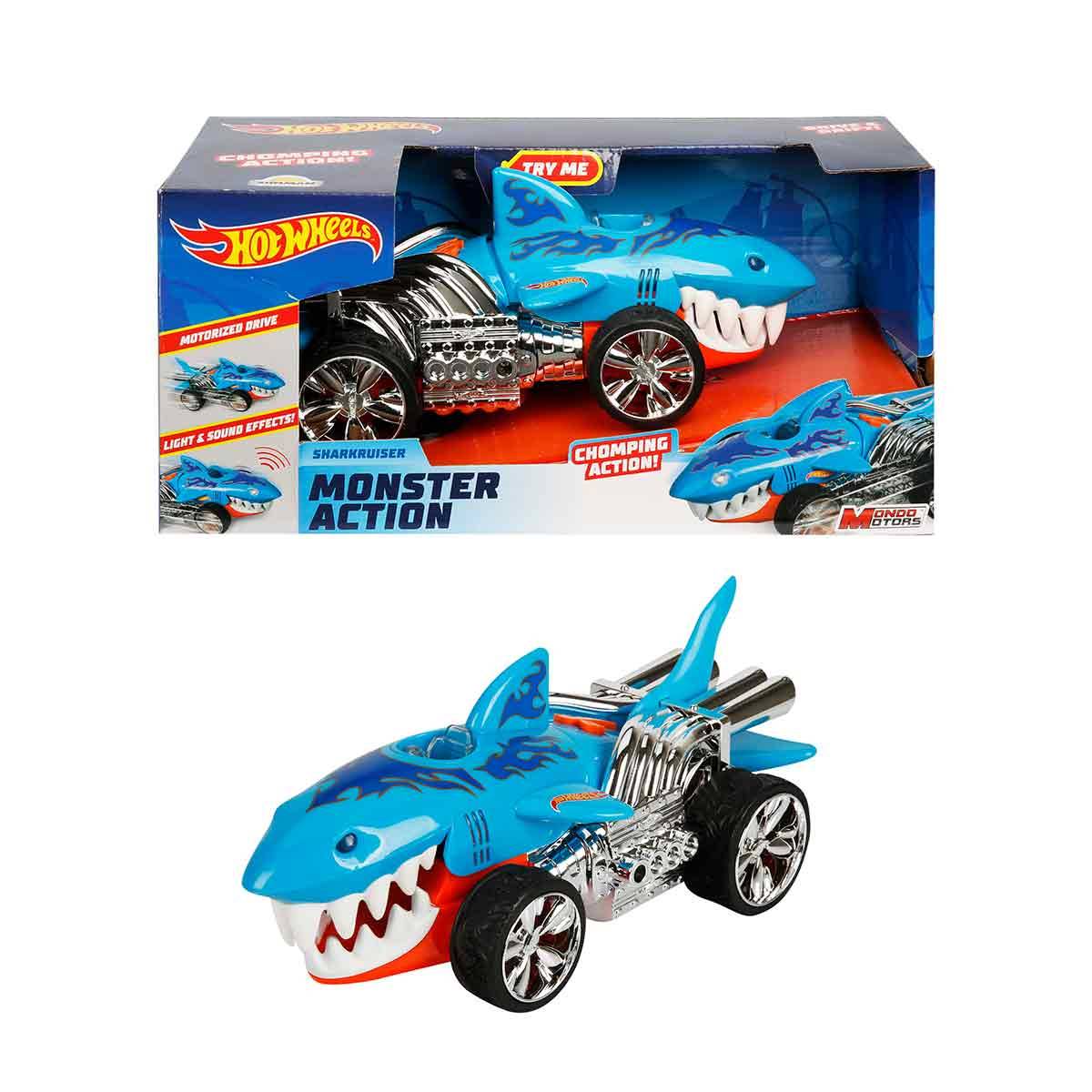 Hot Wheels Sesli ve Işıklı Monster Action Köpek Balığı Araba 22 cm