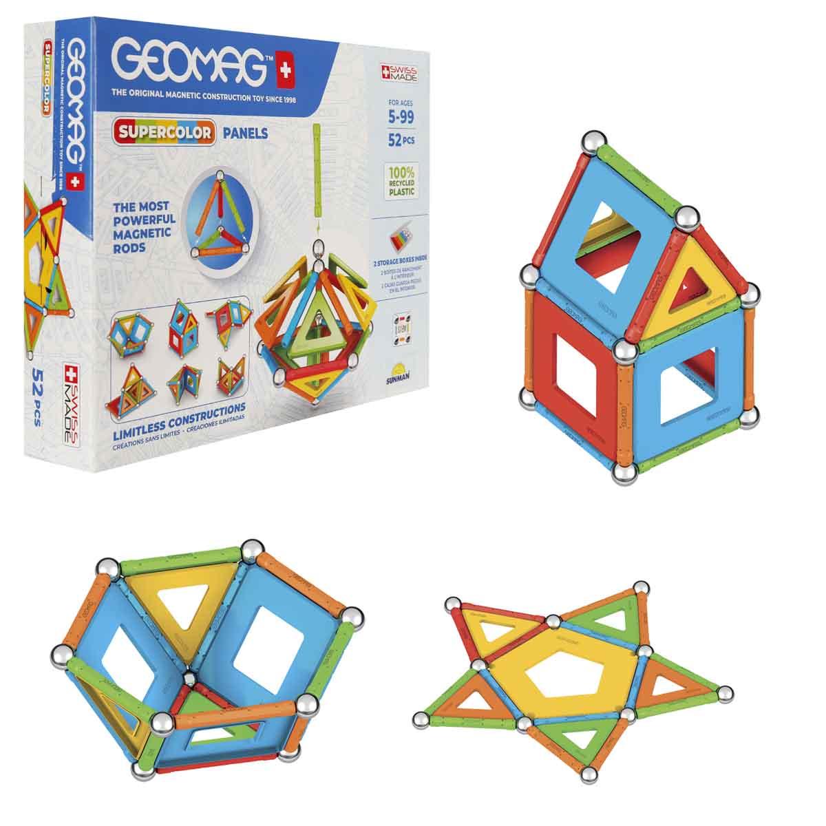 Geomag Supercolor Renkli Manyetik Zeka Çubukları 52 Parça