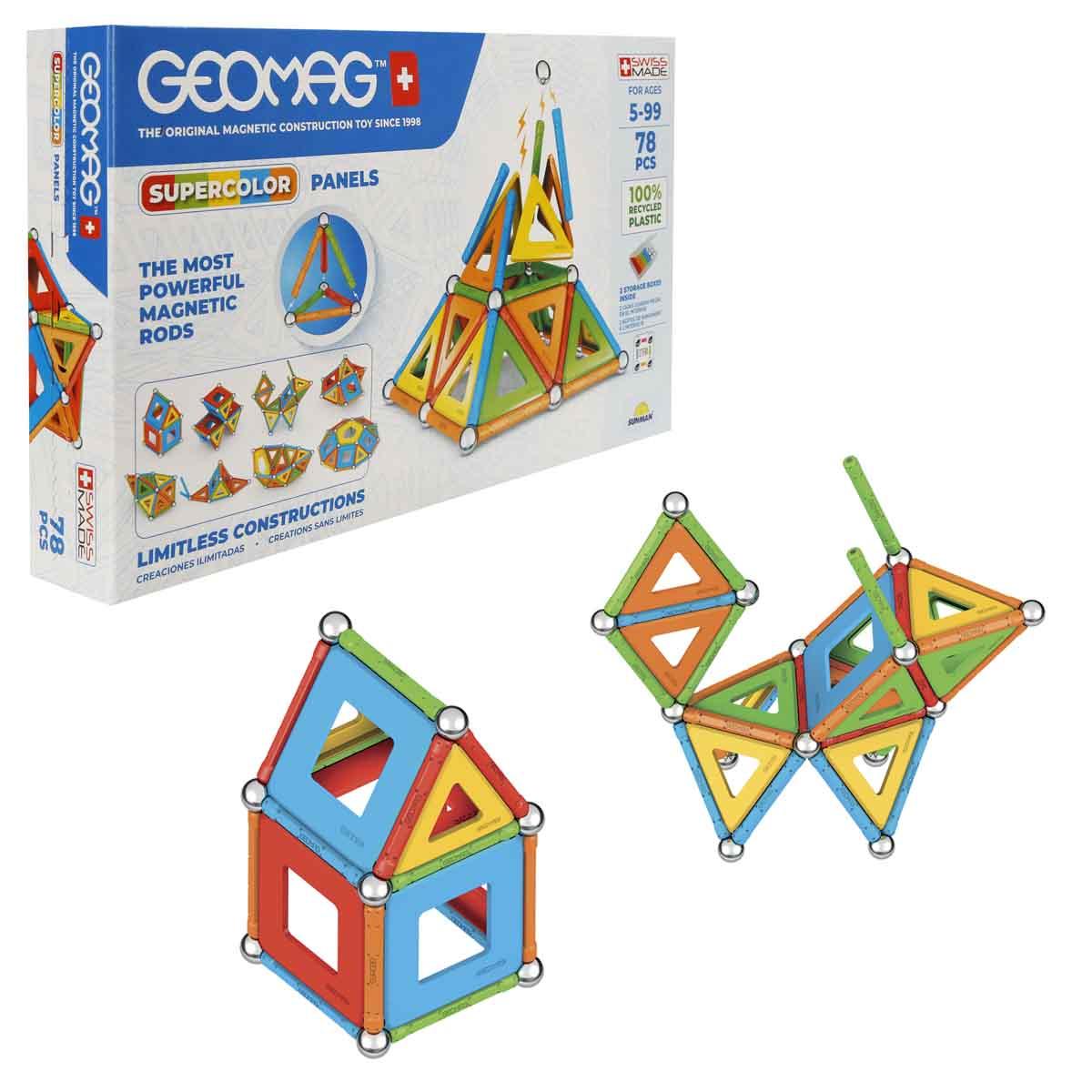 Geomag Supercolor Renkli Manyetik Zeka Çubukları 78 Parça