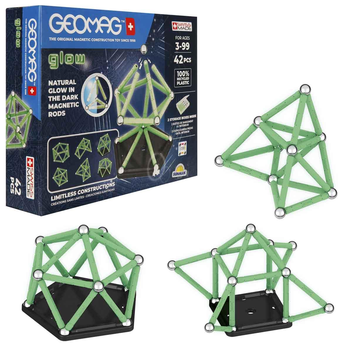 Geomag Karanlıkta Parlayan Manyetik Zeka Çubukları 42 Parça