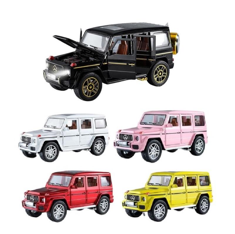 Çek Bırak 1:24 Sesli Işıklı Metal Jeep Mercedes