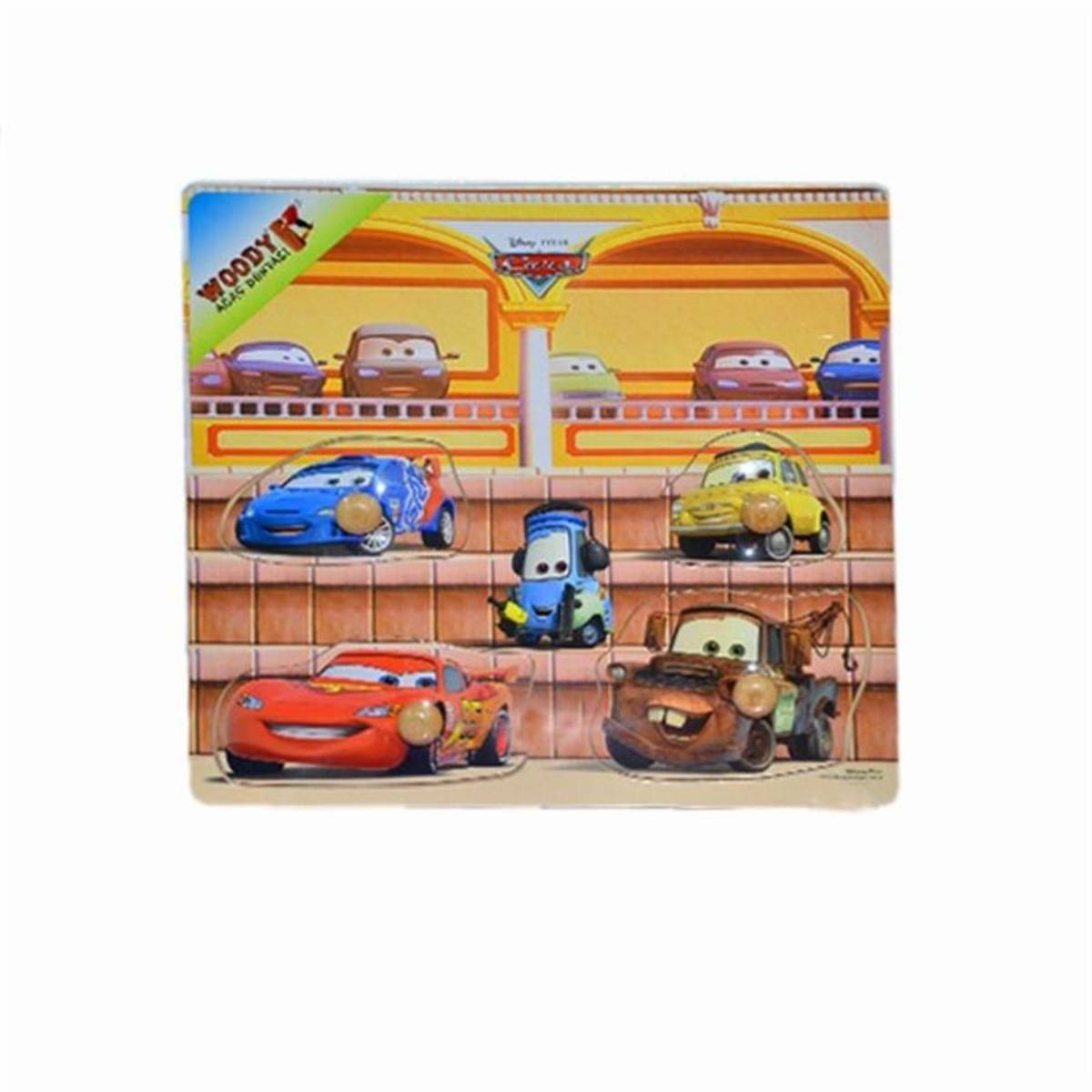 Cars Ahşap Tutmalı Puzzle