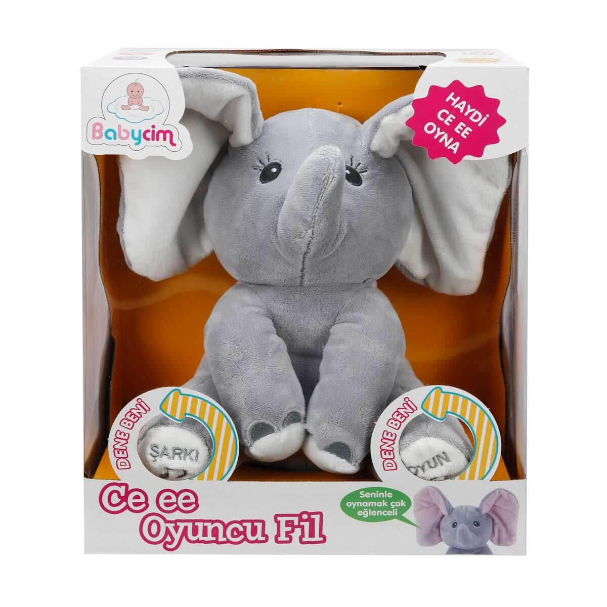 Babycim Neşeli Oyuncu Fil Sesli Peluş 30 cm