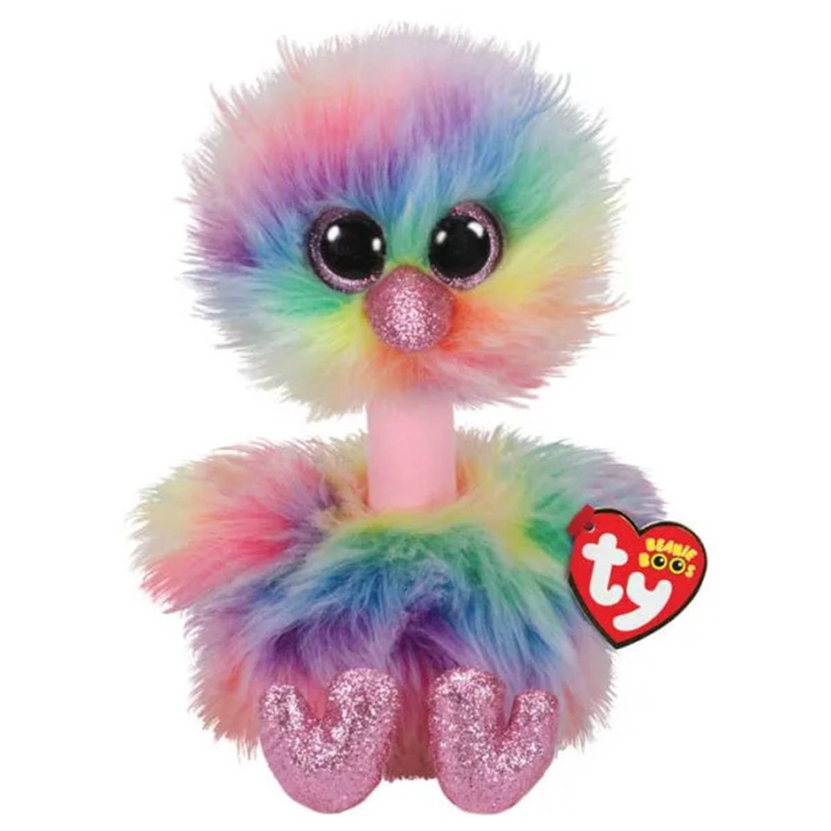 TY Beanie Boos - Asha the Rainbow Ostrich Peluş 15 cm