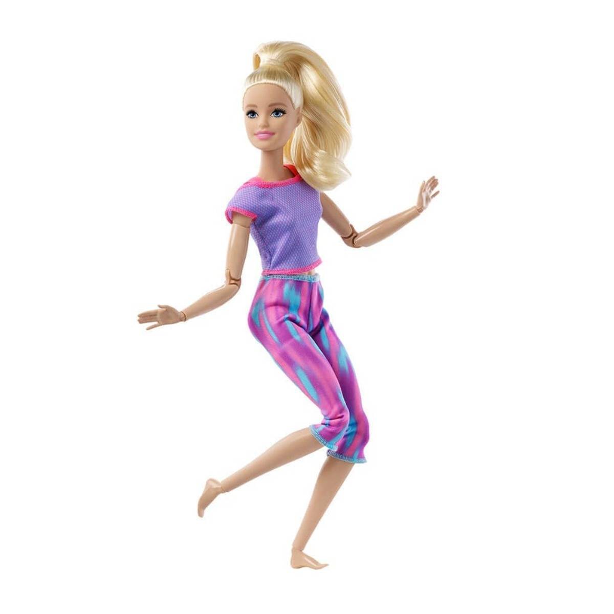 Barbie Sonsuz Hareket Bebeği Sarışın Desenli Taytlı