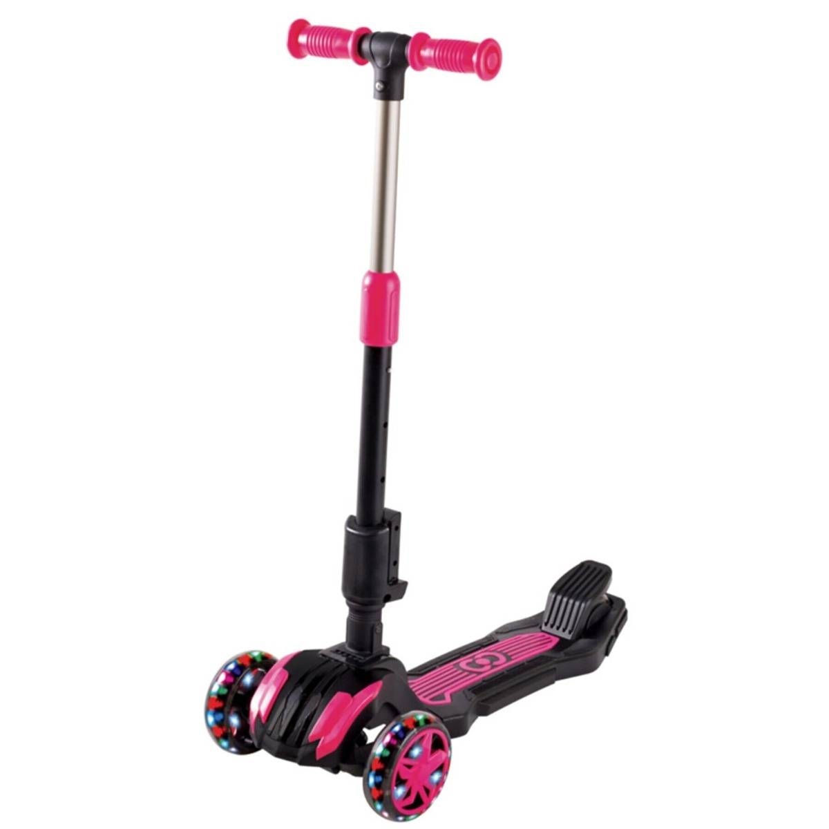 Furkan Coolwhells Scooter Combo Oturaklı 3 Teker Işıklı 3-7 Yaş Scooter (Pembe)