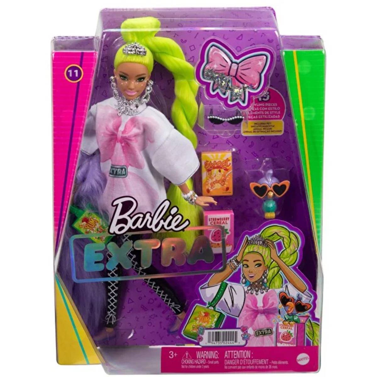 Barbie Extra Neon Saçlı Bebek