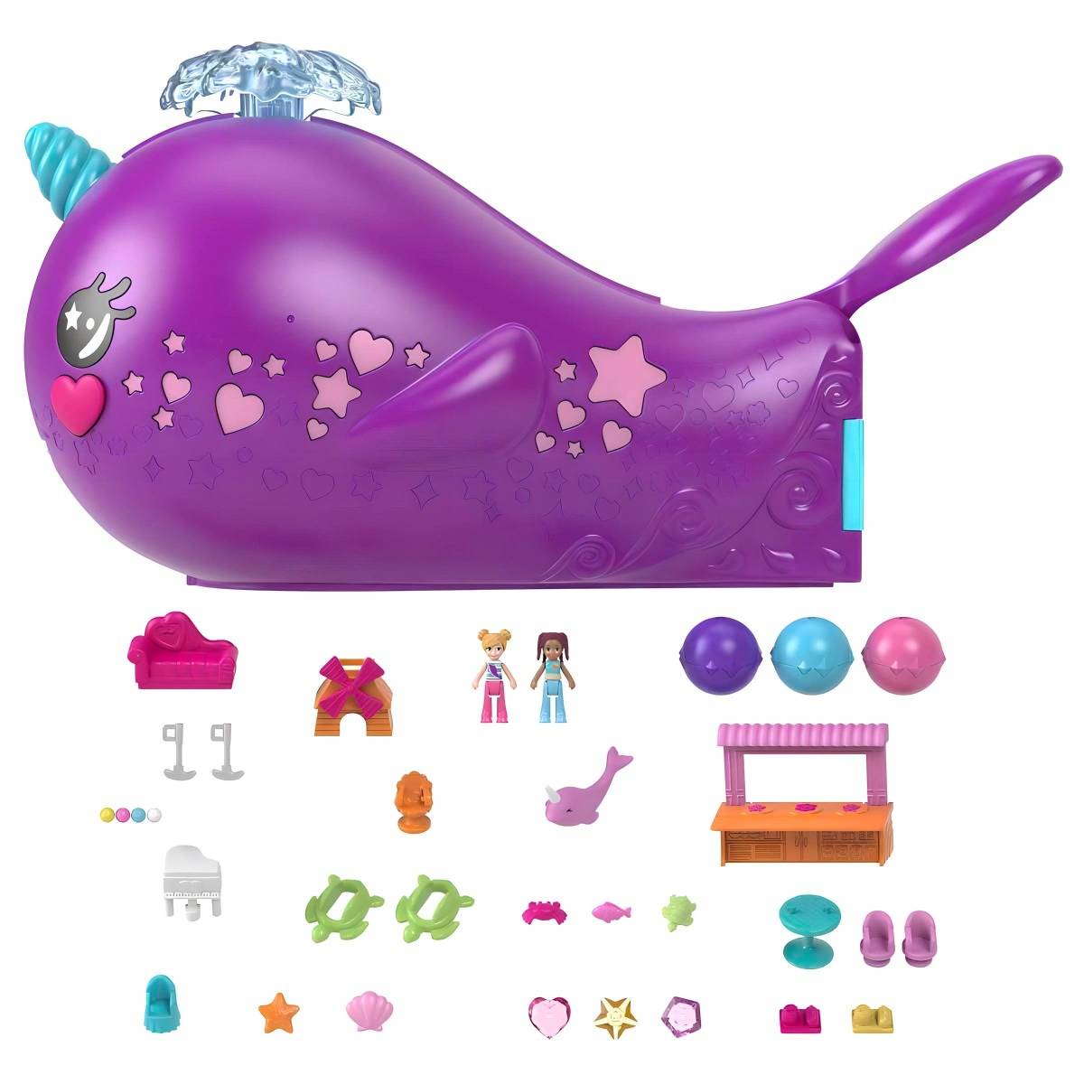 Polly Pocket Sparkle Cove Narwhal Maceracı Teknesi