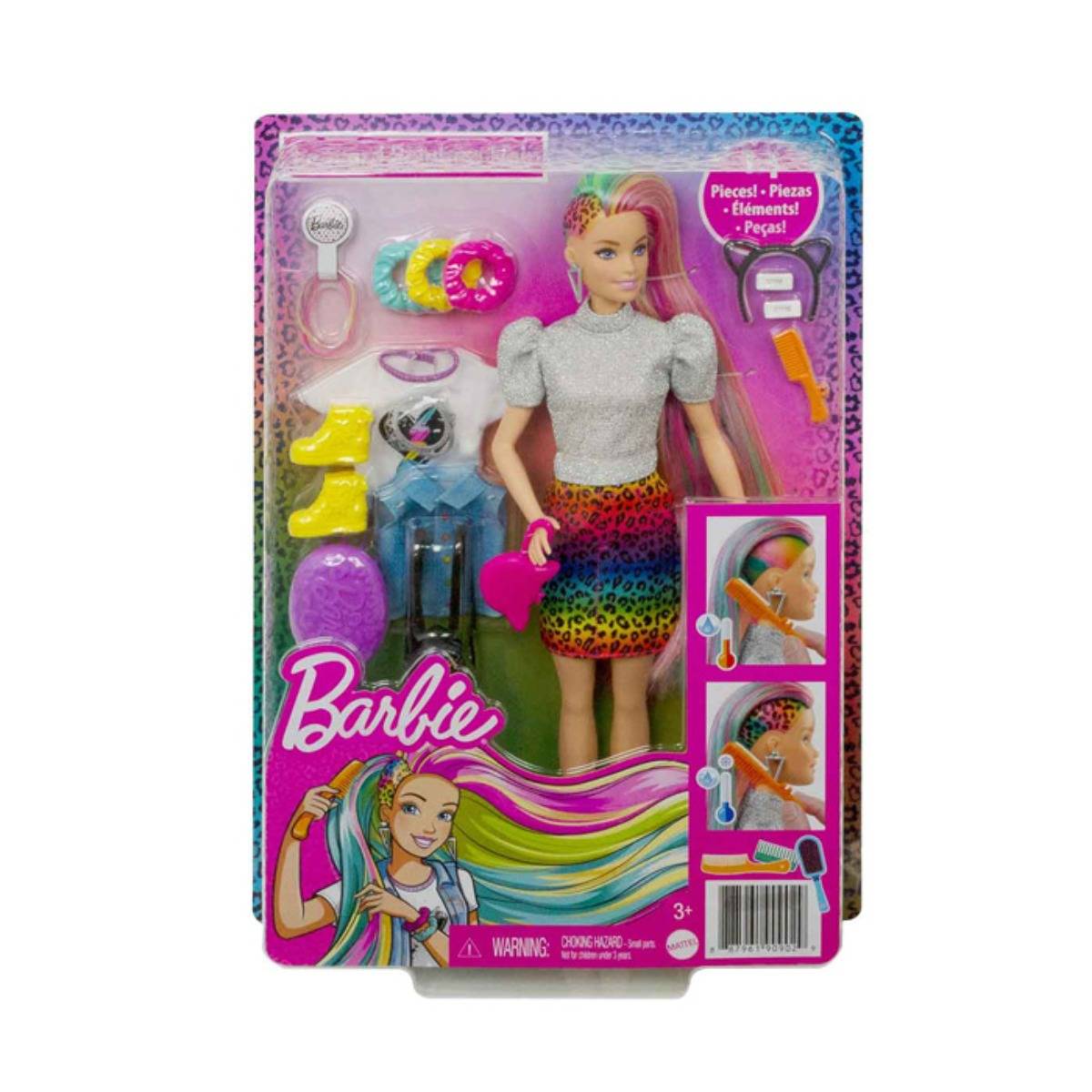 Barbie Leopar Desenli Saçlar