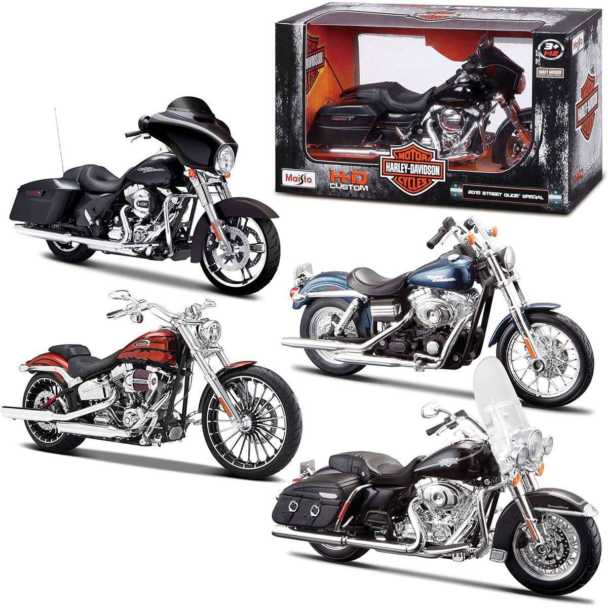 Maisto 1:12 Harley-Davidson Custom Motorcycles