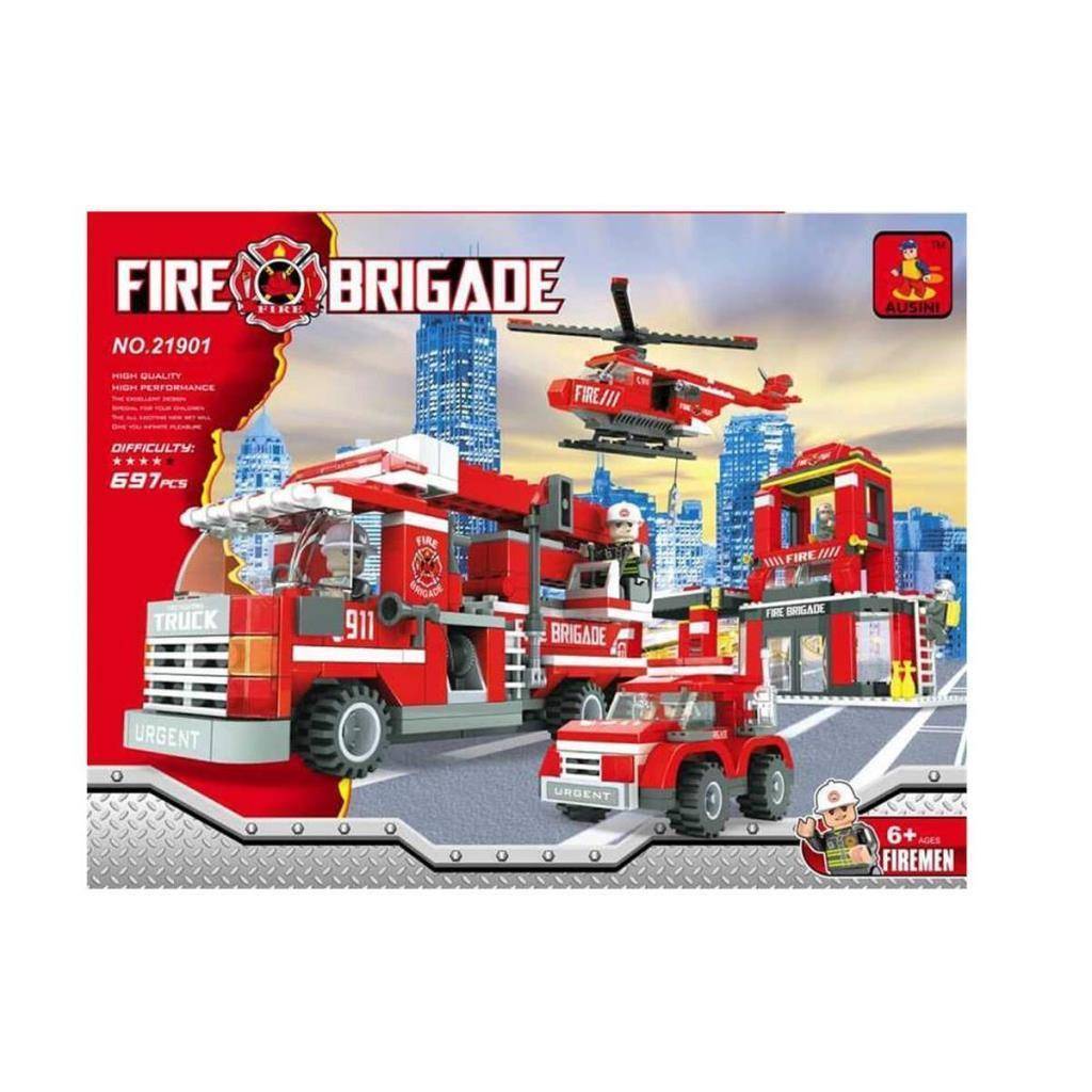 Asya Oyuncak Fire Brigade İtfaiye Lego Seti 697 Parça