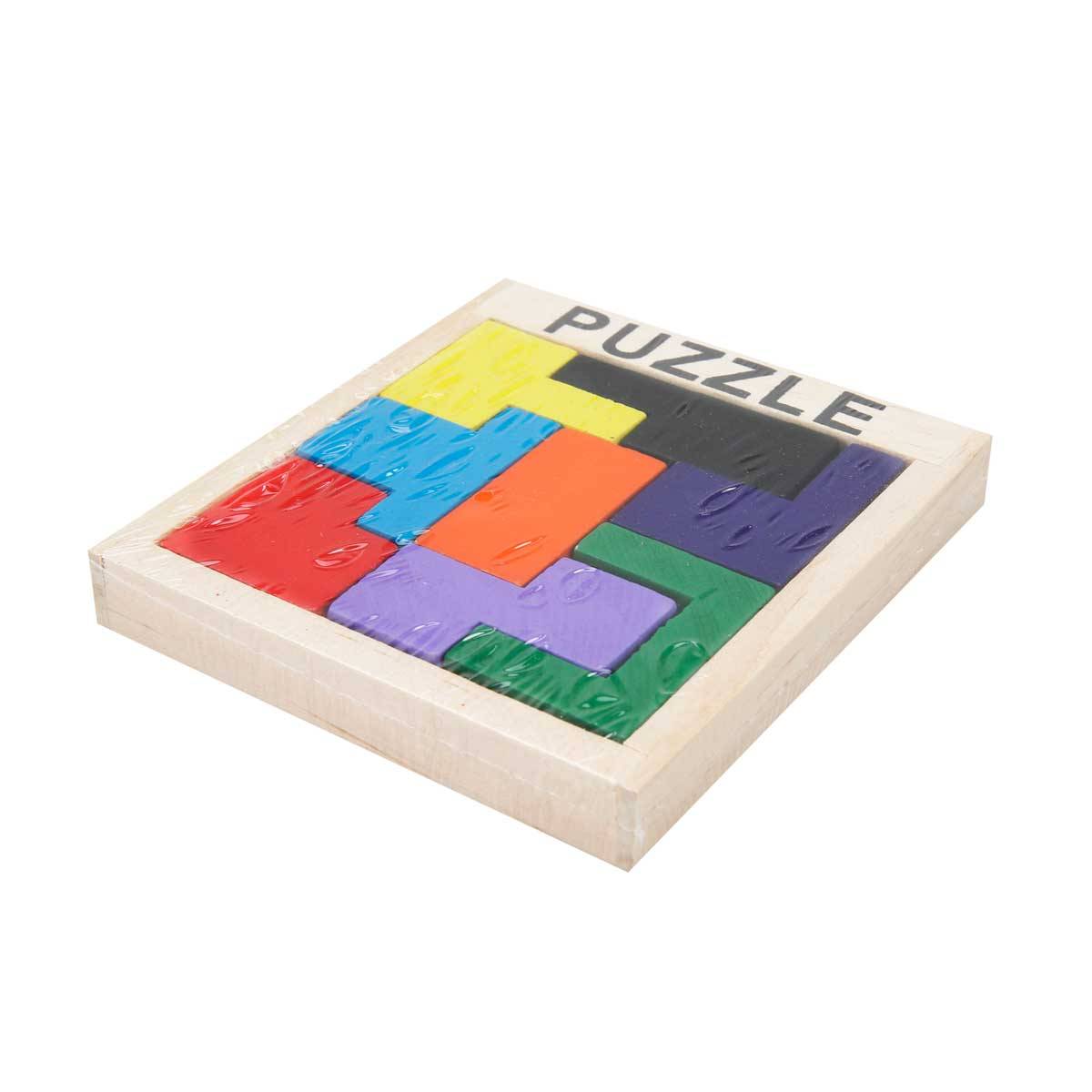 Ahşap Puzzle Tetris Şekilli Oyun - 8 Parça