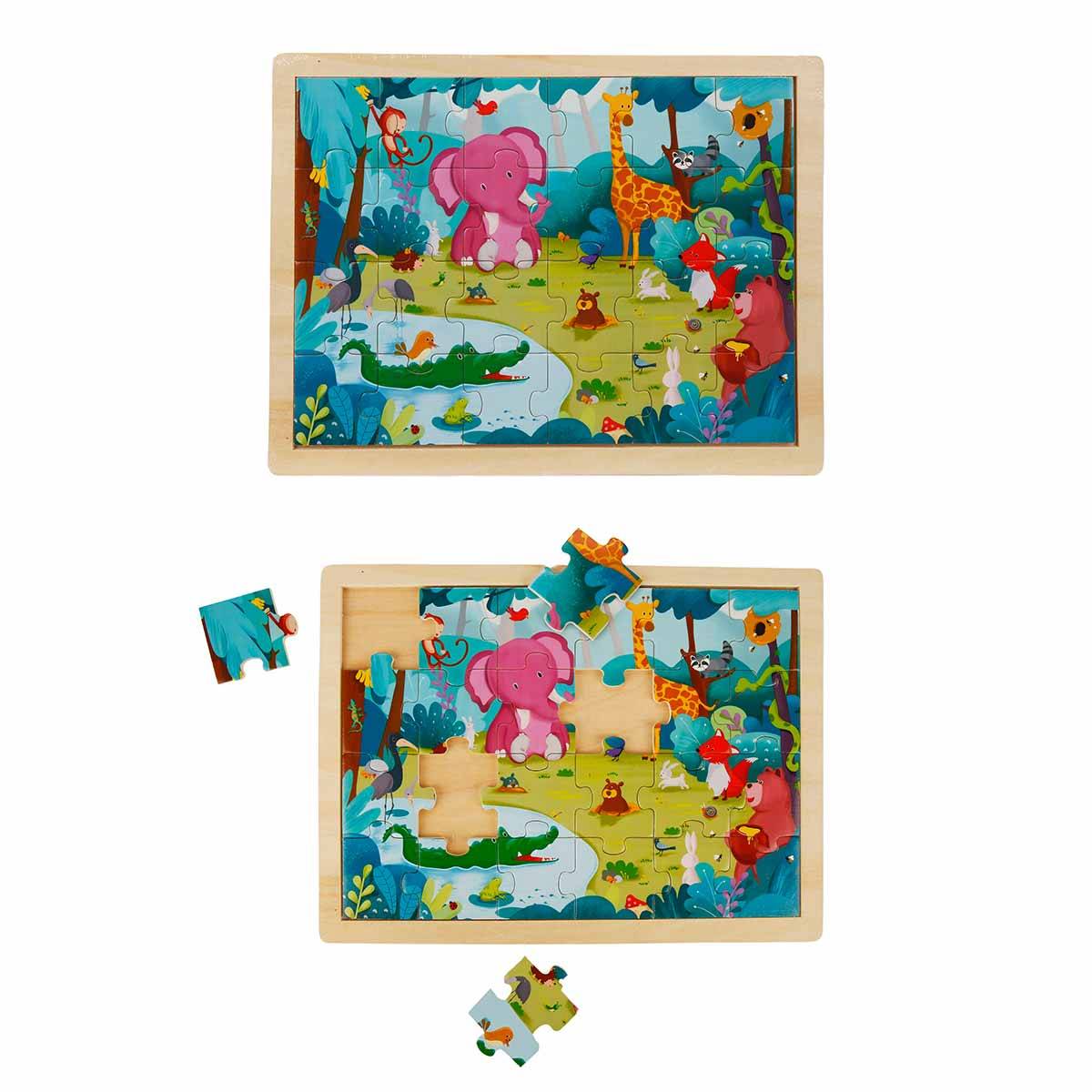 Orman Hayvanları 25 Parça Ahşap Puzzle