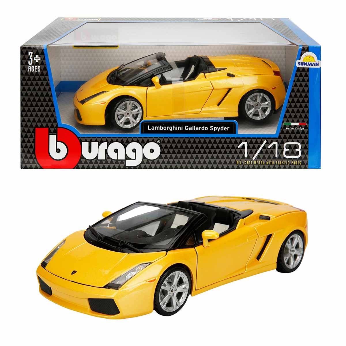 Burago 1/18 Lamborghini Gallardo Spyder Model Araba