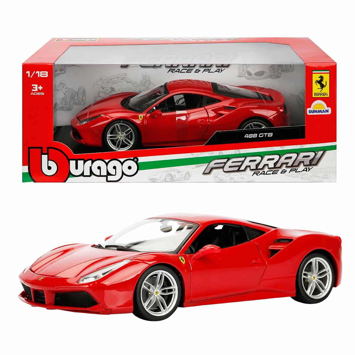 Burago 1/18 Ferrari 488 GTB Model Araba