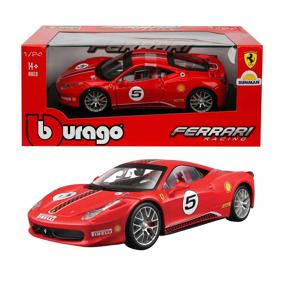 Burago 1/24 Ferrari Racing 458 Challenge Model Araba