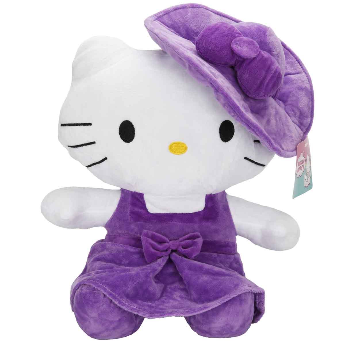 Hello Kitty Şapkalı Peluş 36 cm - Mor