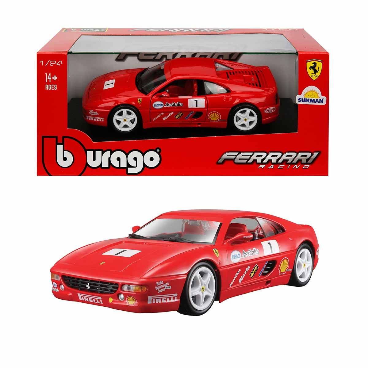 Burago 1/24 Ferrari Racing F355 Challenge Model Araba