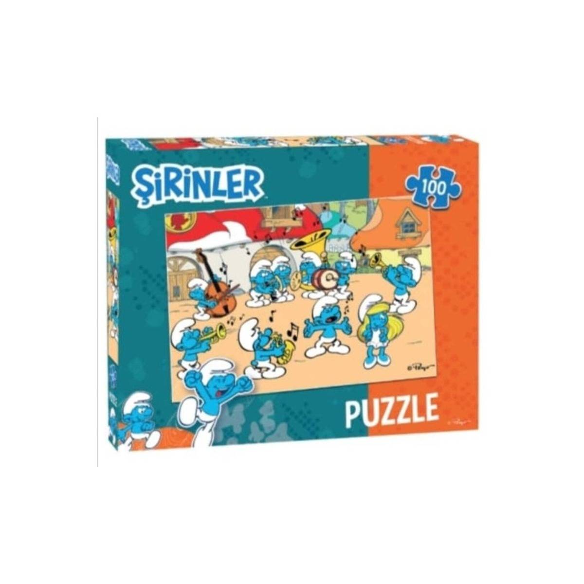 Şirinler 100 Parça Puzzle