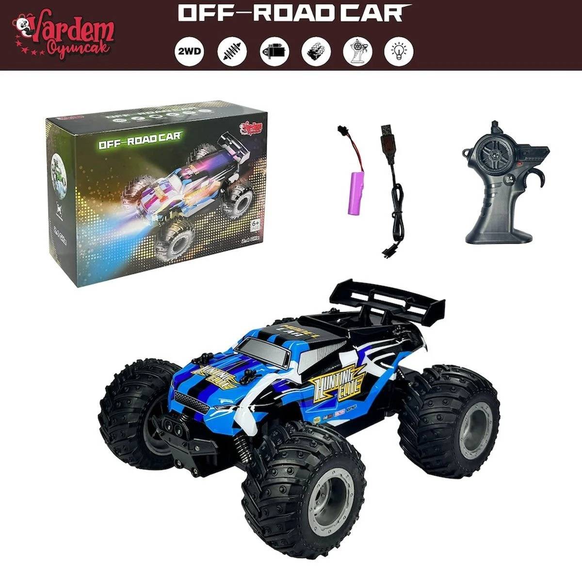 Uzaktan Kumandalı Şarjlı 1:18 Yüksek Hız Off Road Araba